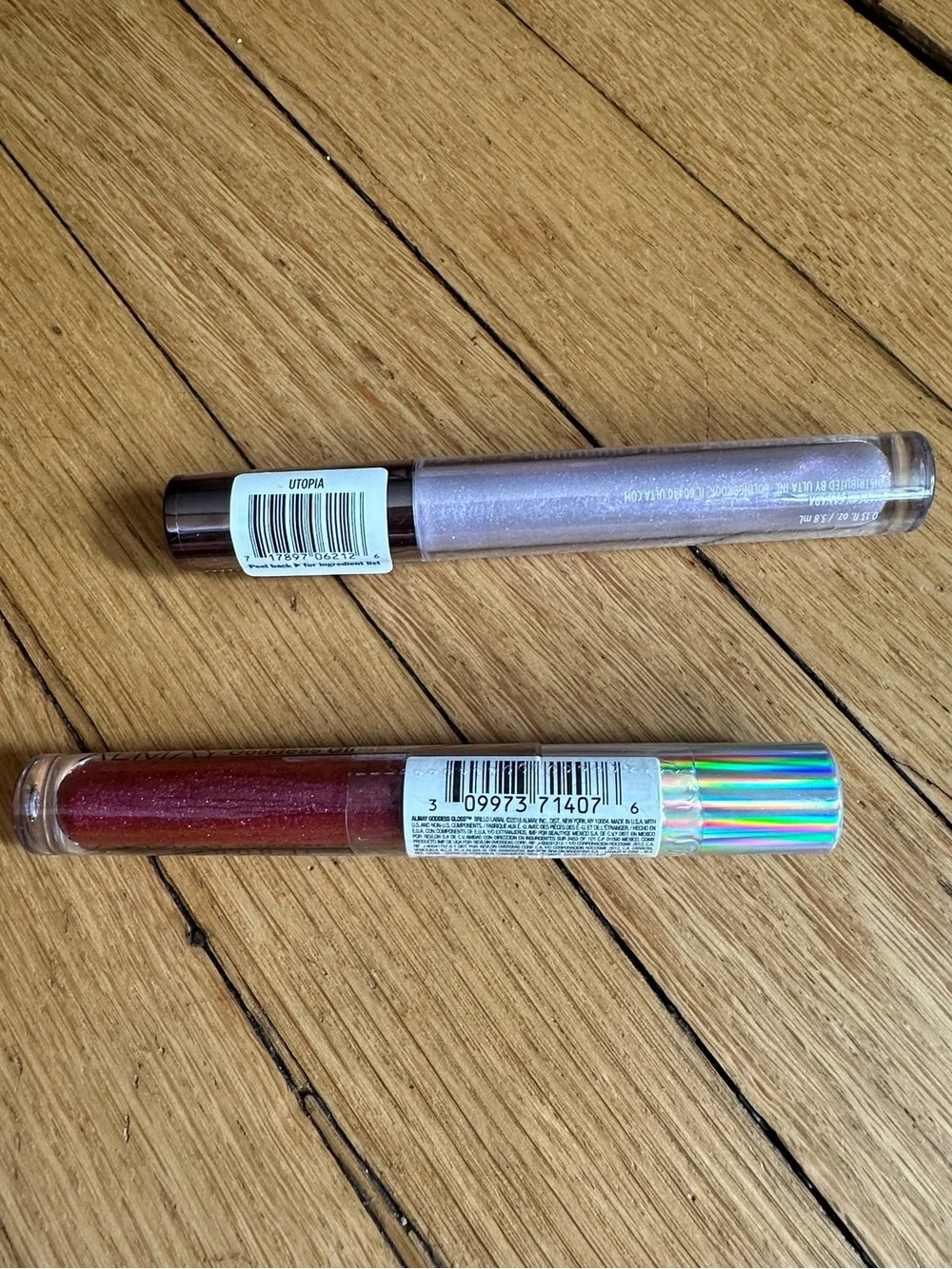 Ulta Beauty Lip Plumping Transforming Top Coat & Almay goddess gloss